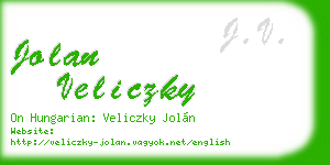 jolan veliczky business card